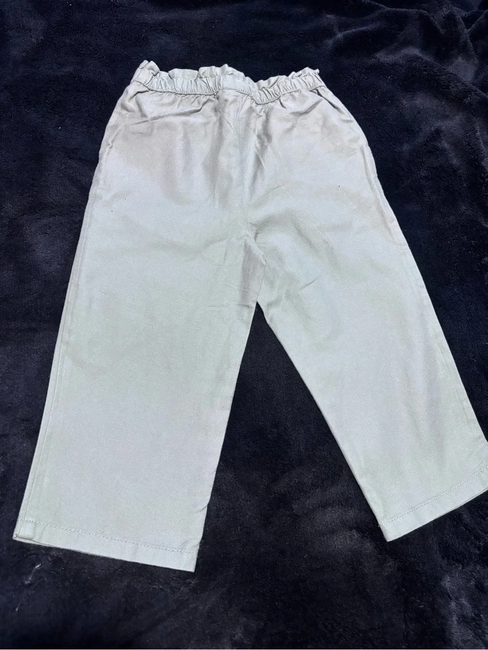 OshKosh B'gosh Sage Green Elastic-Waist Pants with Floral Accent